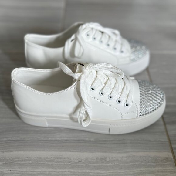 Platform white sneakers - Glitzzy - Picture 4 of 4